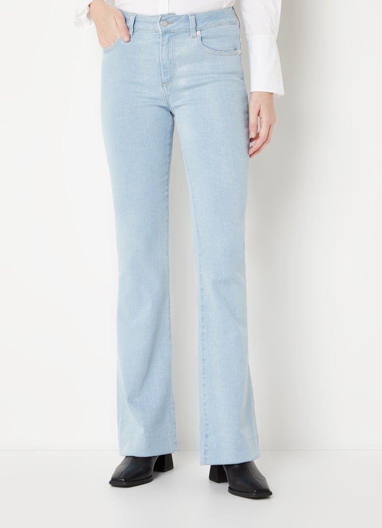 Lois - Raval high waist flared jeans met glitter - Indigo
