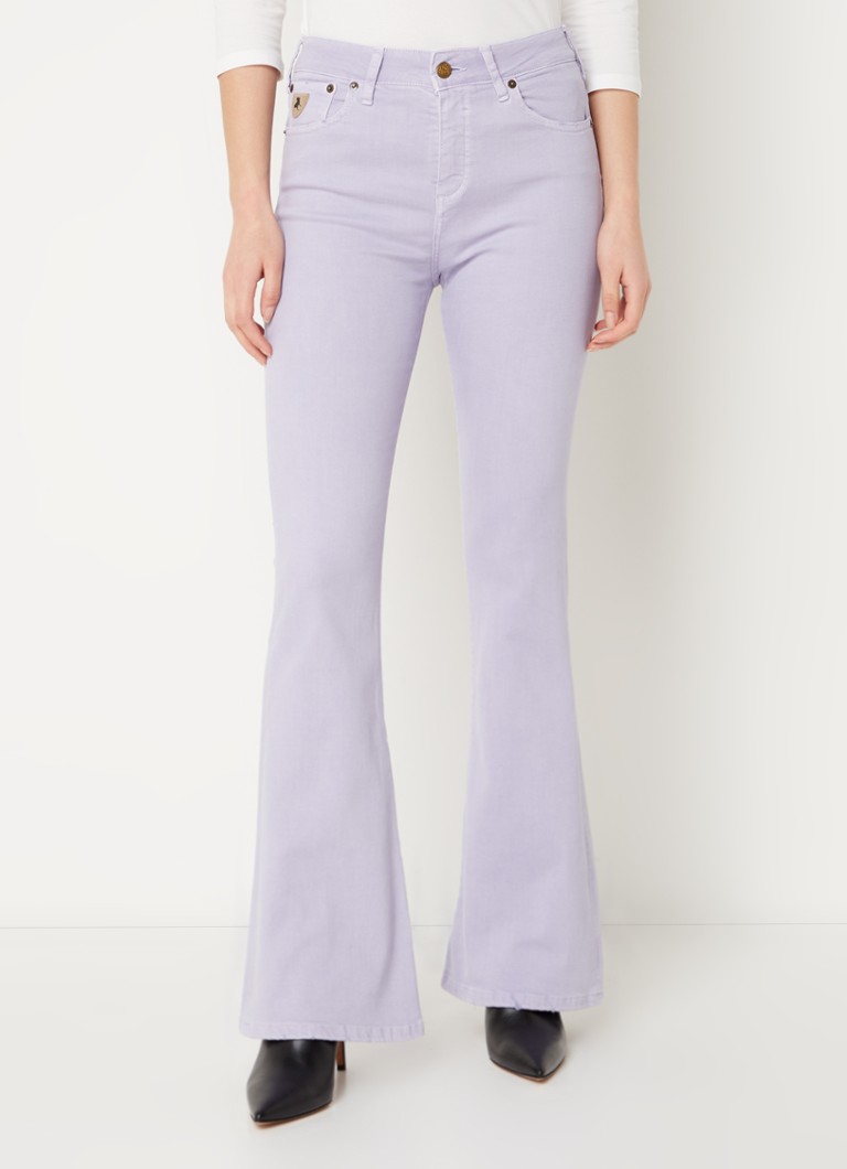 Lois Raval mid waist flared jeans met stretch • Lila • de Bijenkorf