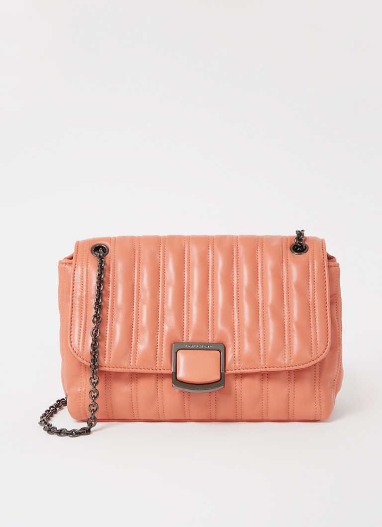Longchamp Brioche crossbodytas M van quilted lamsleer • Zalmroze • de