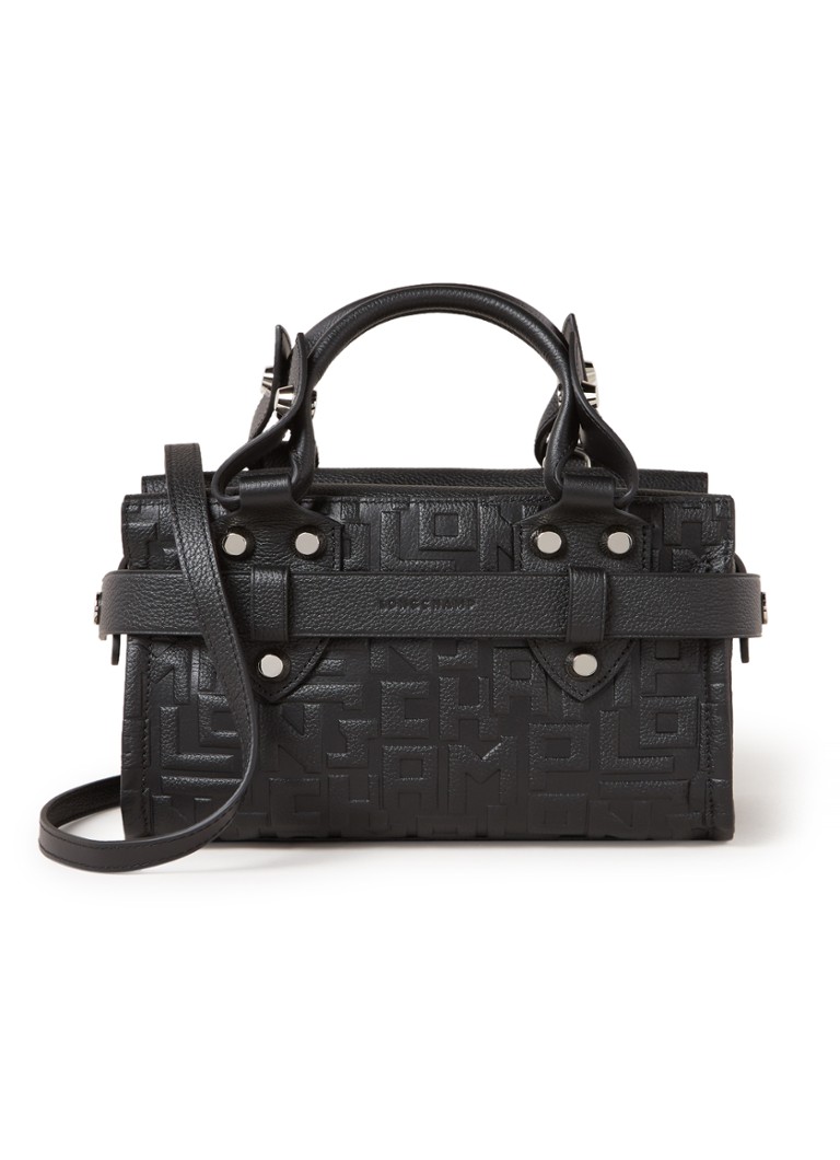 Longchamp La Voyageuse crossbodytas van leer met lamsleren details • Zwart • de Bijenkorf