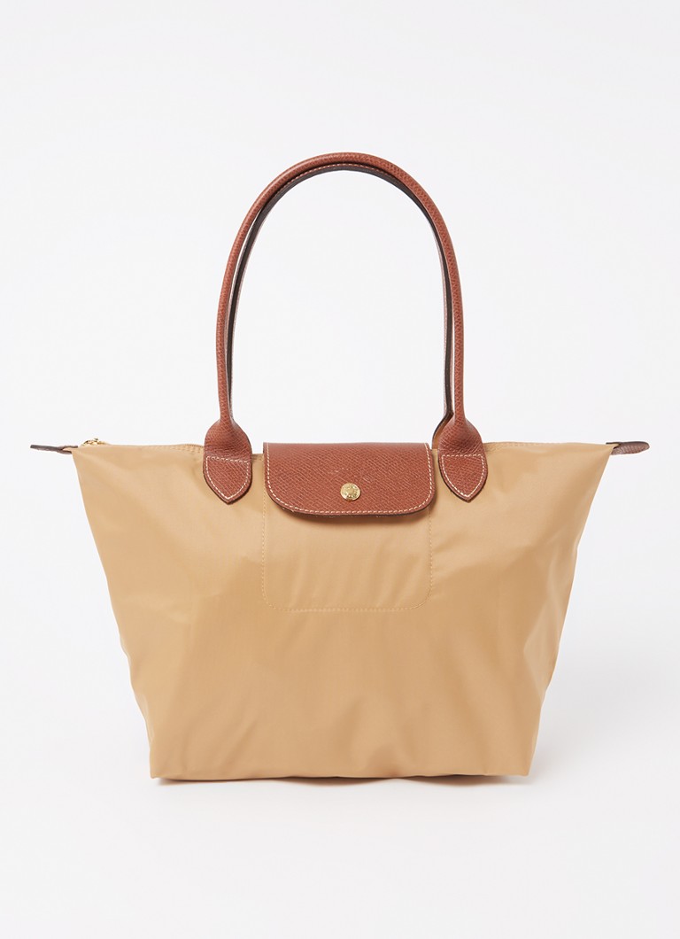 Longchamp - Le Pliage Original schoudertas M met leren details - Camel