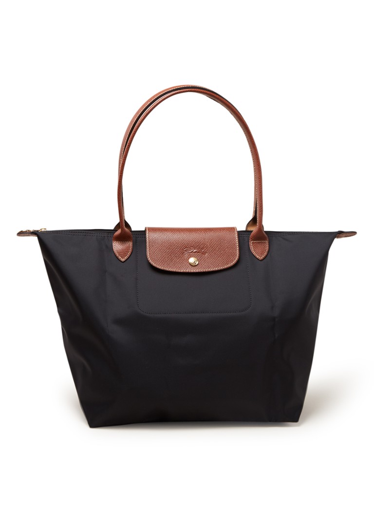 Longchamp Le Pliage schoudertas L leren details • de Bijenkorf