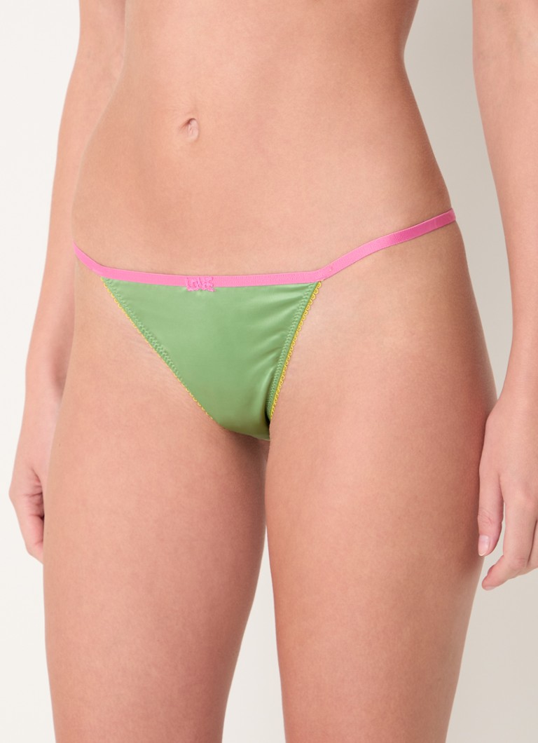 Love Stories - Charlotte tanga met kant - Groen