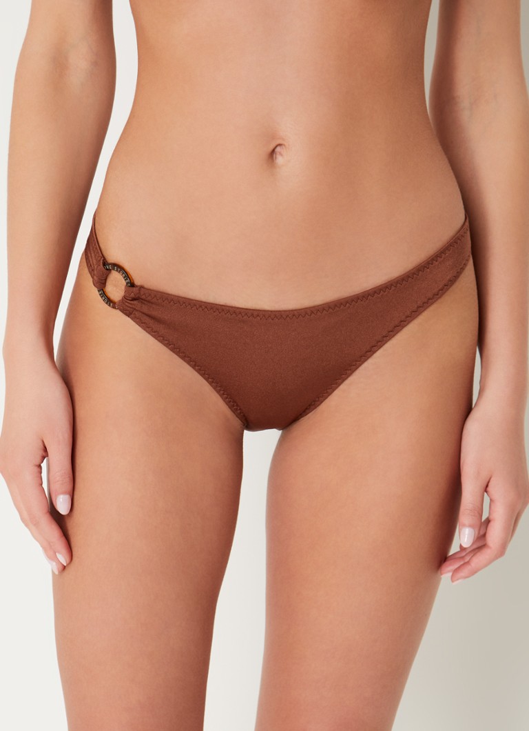 Love Stories - Coral bikinislip met structuur - Bruin