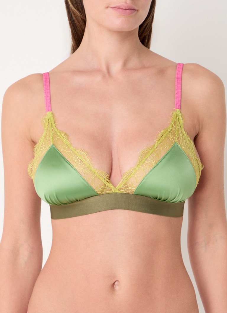 Love Stories - Love Lace bralette met kant - Groen