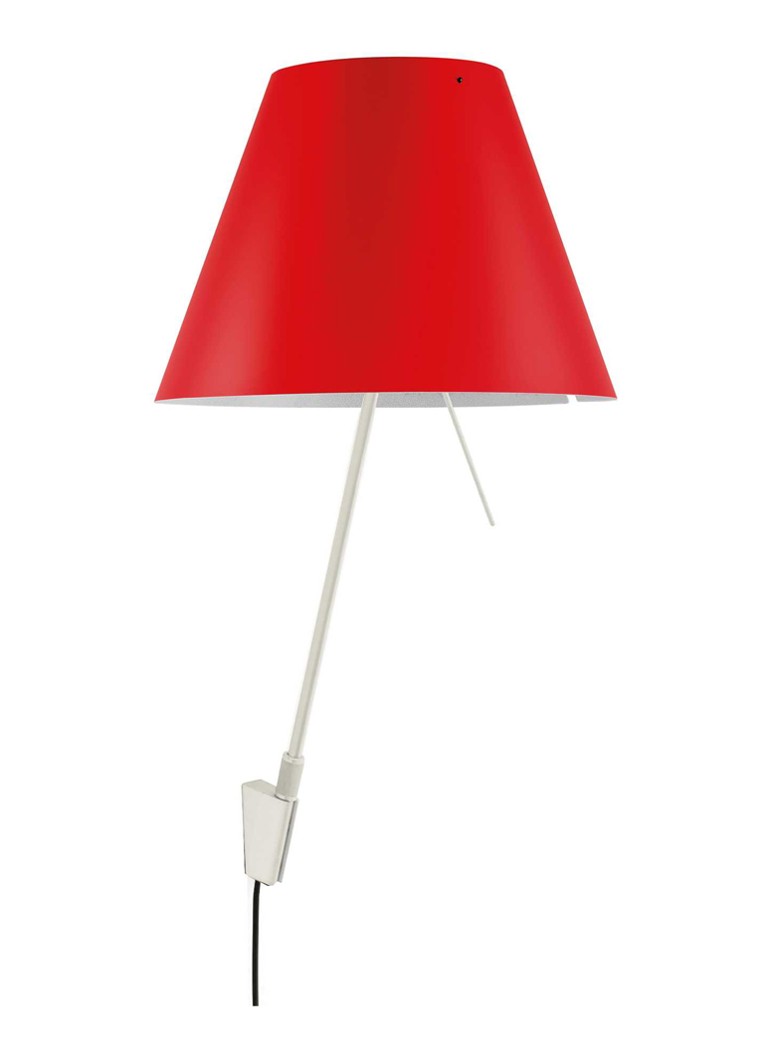 Luceplan - Costanza wandlamp met aan-/uitschakelaar gebroken wit - Rood