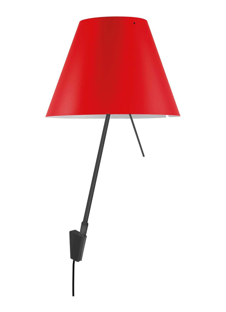 Luceplan - Costanzina wandlamp zwart 54 cm x Ø26 cm - Rood