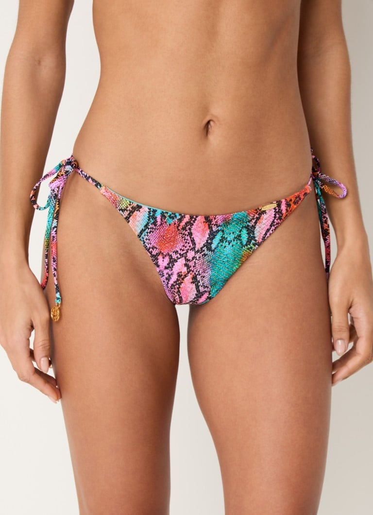 Luli Fama - Tanga bikinislip met slangenprint - Roze