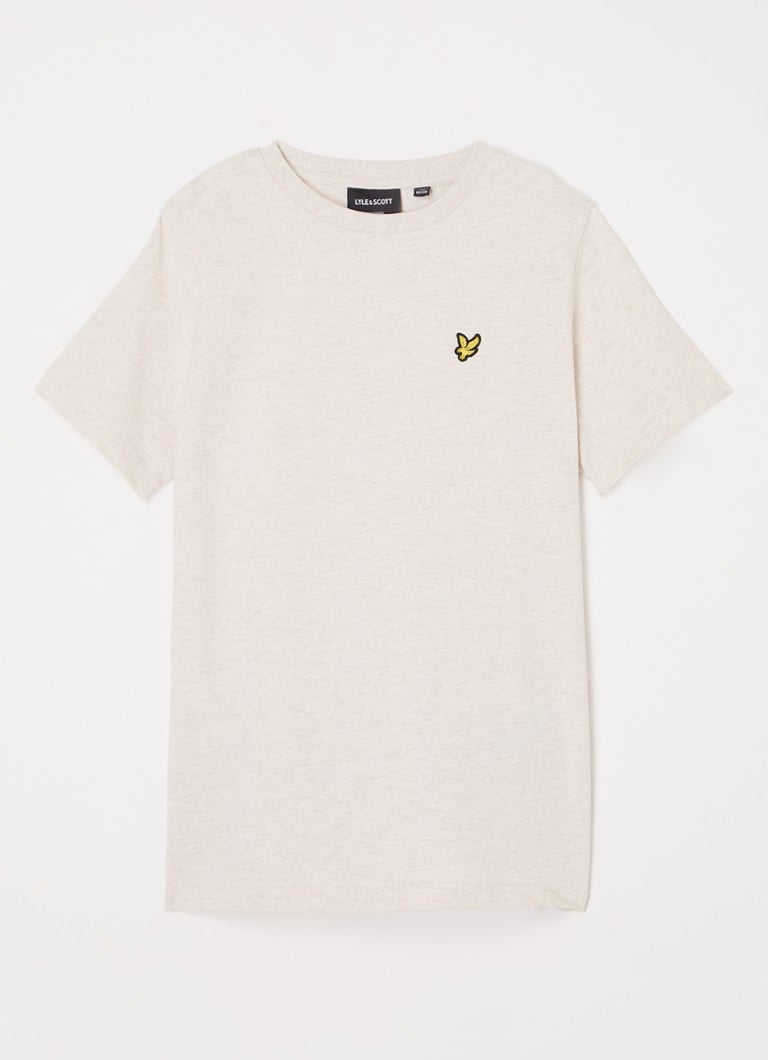 Lyle & Scott - Heather T-shirt met gemêleerd dessin - Beige