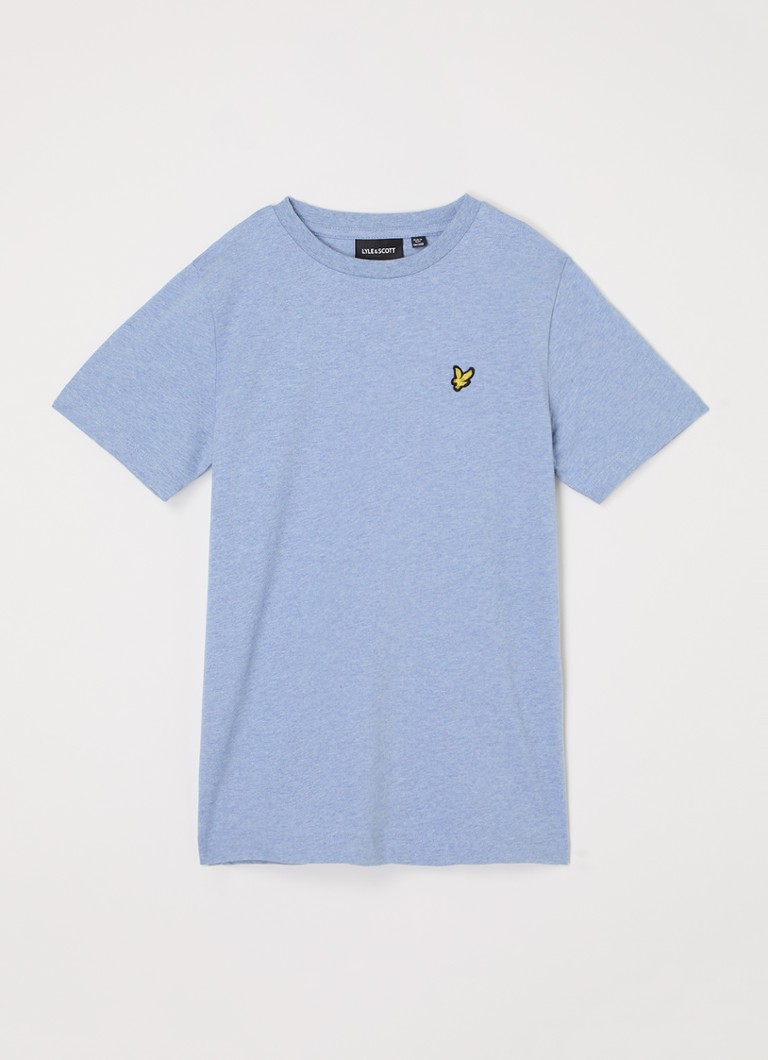 Lyle & Scott - Heather T-shirt met gemêleerd dessin - Blauw
