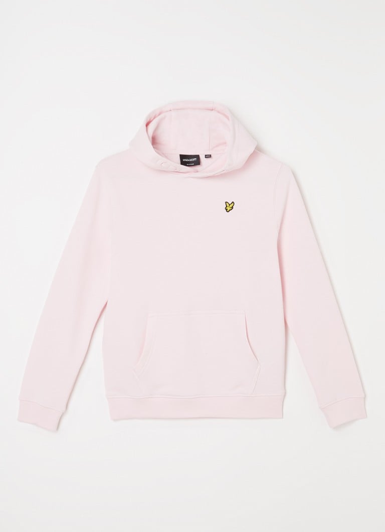 Lyle & Scott Hoodie met steekzakken en logoborduring • Lichtroze • de ...