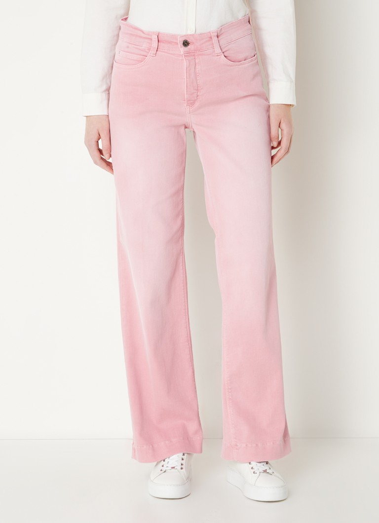 Mac Dream Wide Straight Fit Jeans Donna, Gamba Larga, Vita Normale, Mix Elasticizzato, Lavaggio Blu - 2