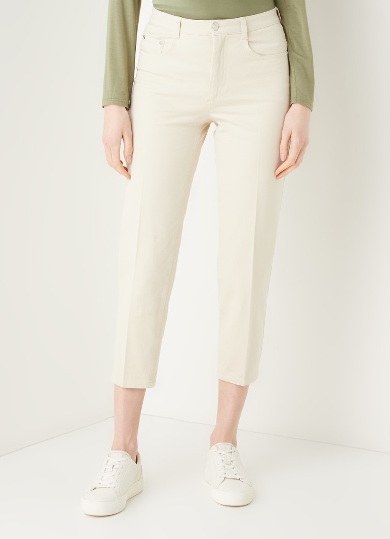 MAC - Kelly high waist tapered fit mom jeans met gekleurde wassing - Beige