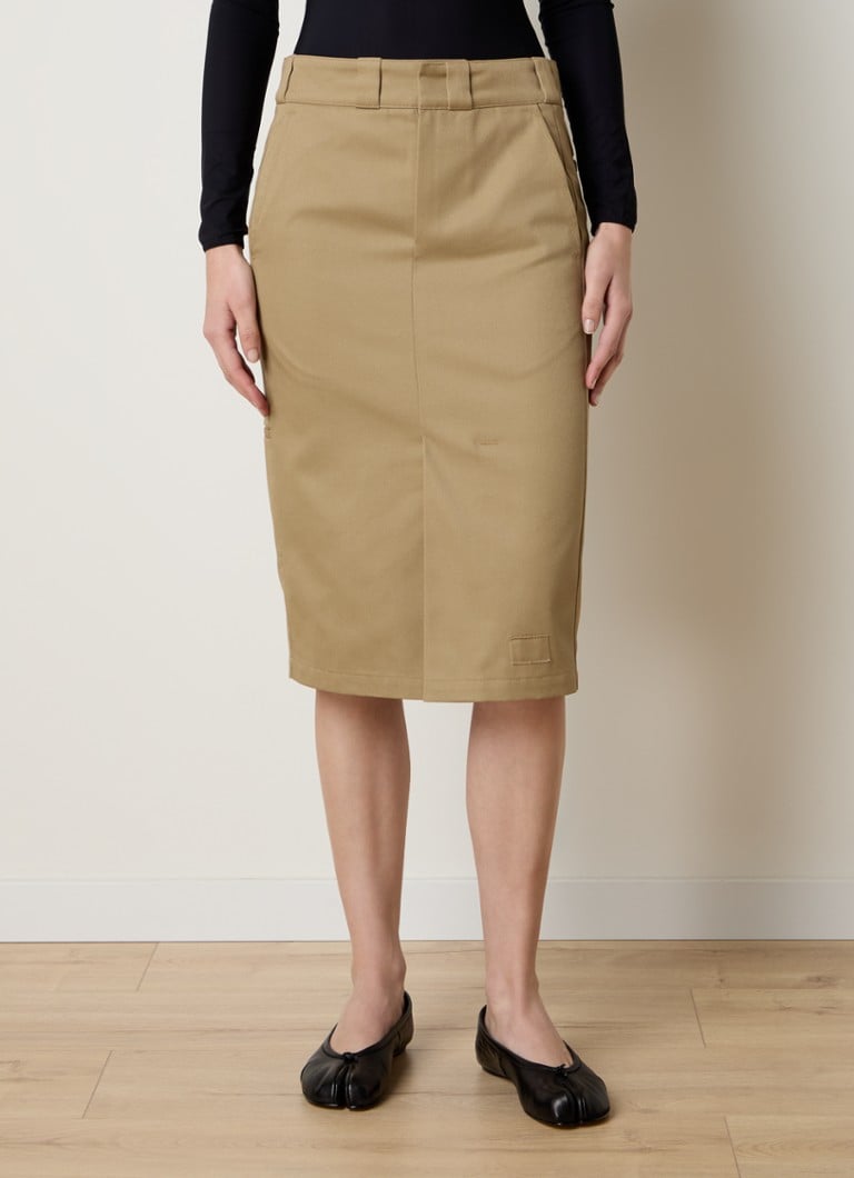 Maison Margiela - Midi kokerrok met steekzakken - Camel