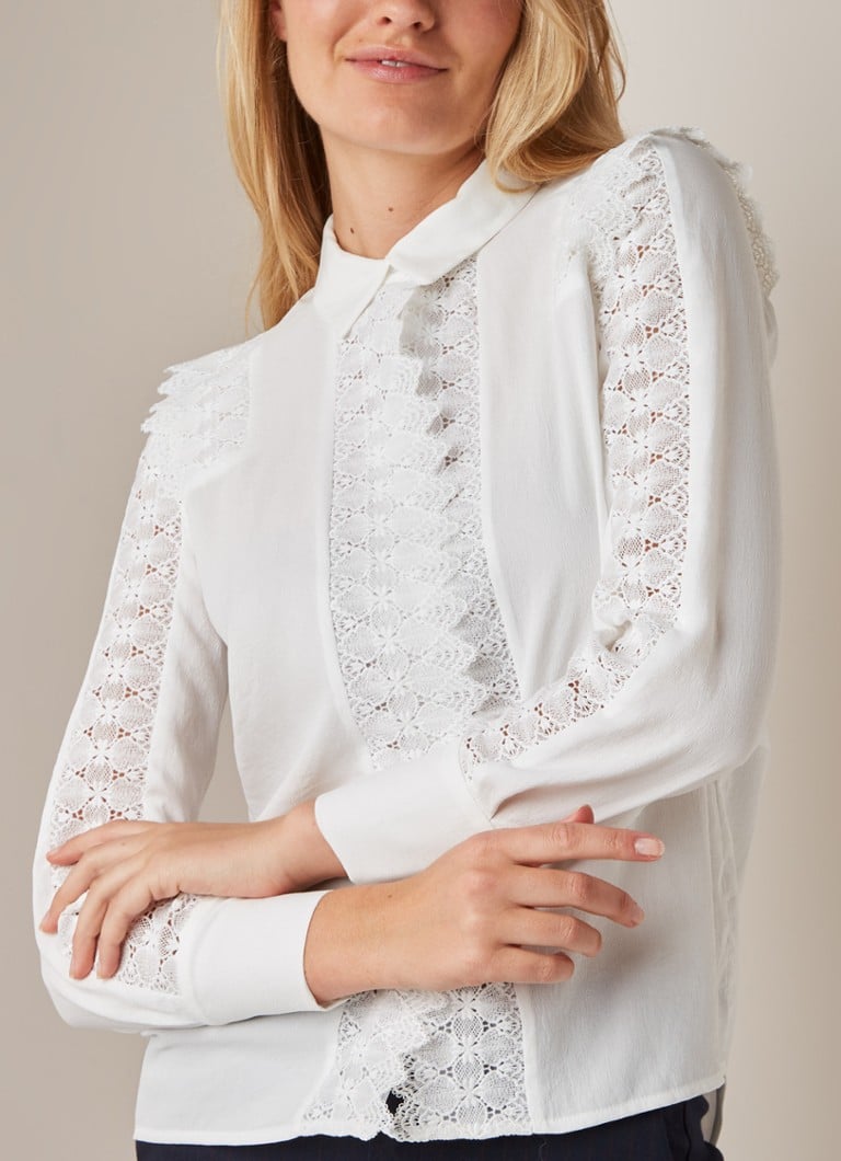 Onwijs Maje Candi blouse met details van kant • Wit • de Bijenkorf IP-49