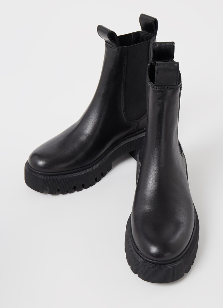 tint Meerdere Wreed Maje Felsea chelsea boot van leer • Zwart • de Bijenkorf