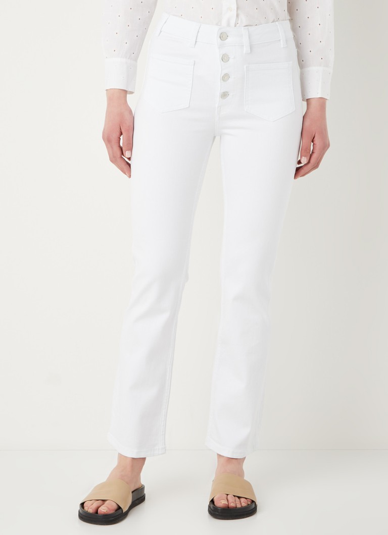 Maje - Passiona high waist slim fit jeans van biologisch katoen - Wit