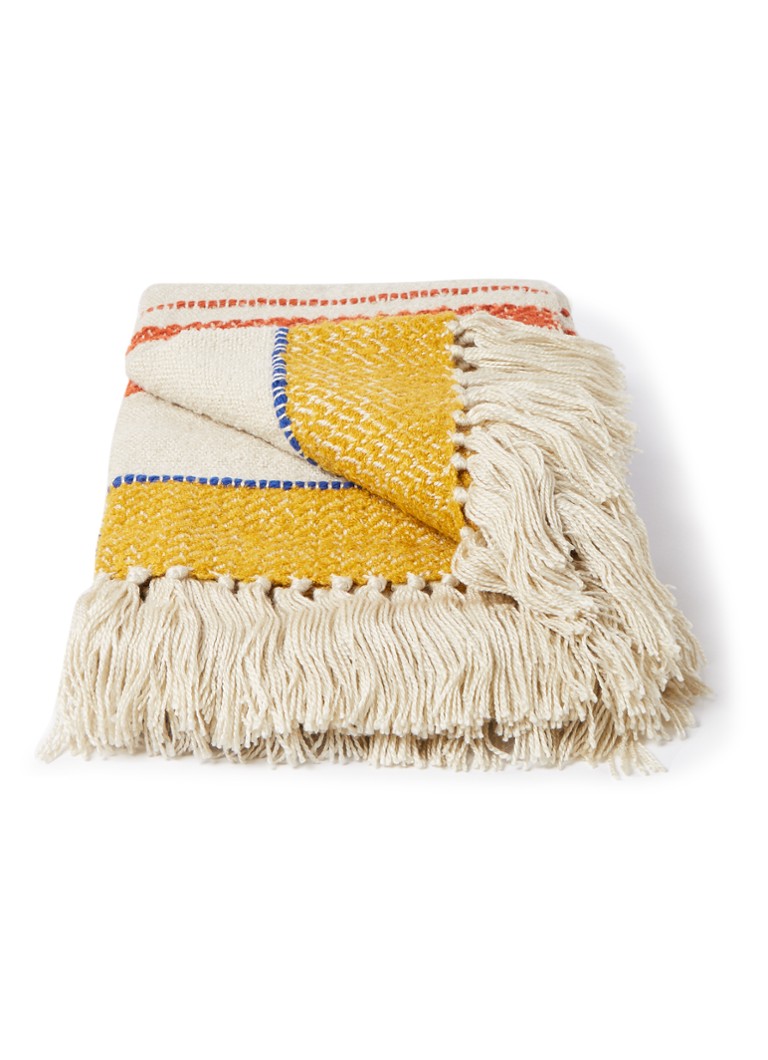 Malagoon - Bouclé Miracle plaid in wolblend 125 x 172 cm - Wit