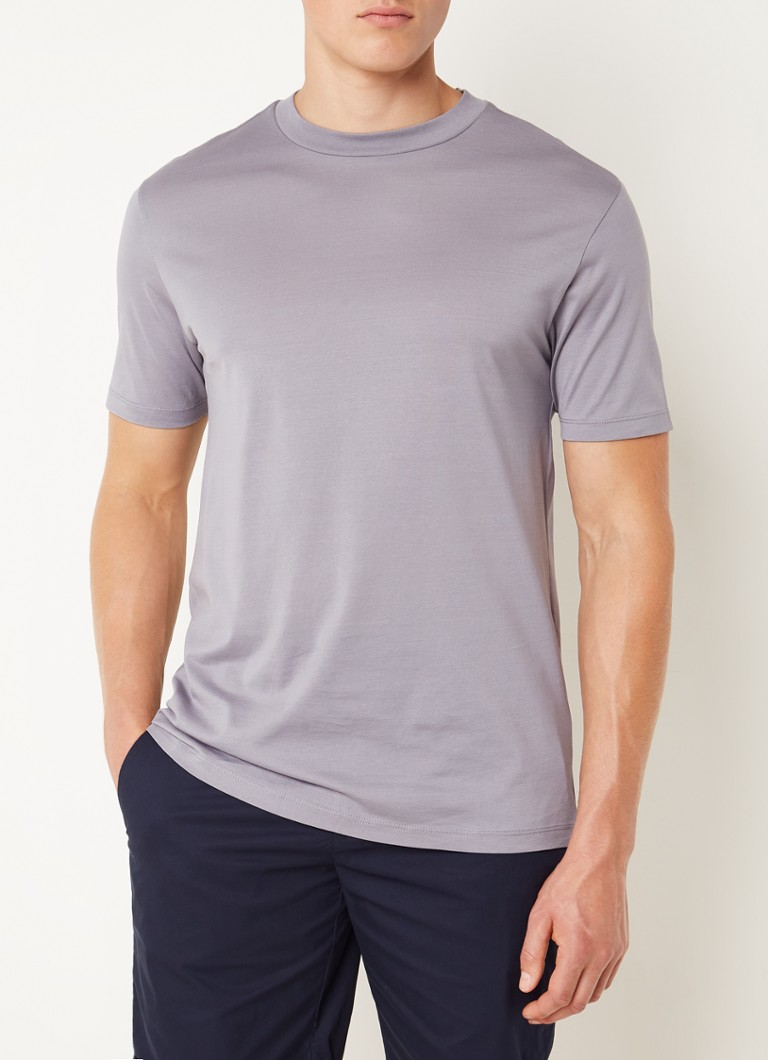 MANGO - Bellow T-shirt met ronde hals  - Lichtgrijs