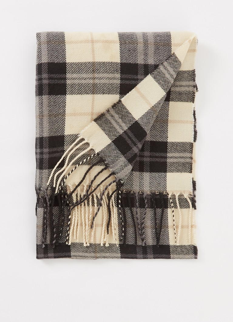 MANGO - Bristol sjaal met ruitdessin 210 x 40 cm - Beige