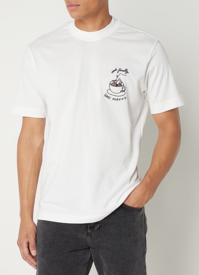 MANGO - Ferrant T-shirt met borduring - Wit