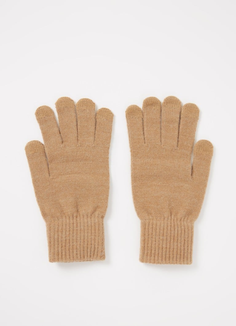 Gebreide handschoenen met touchscreen functie • Bruin • de Bijenkorf