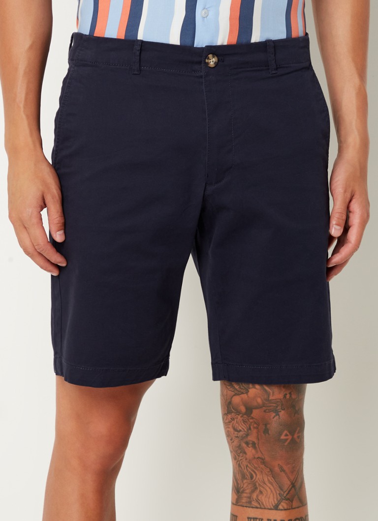 MANGO Gracia slim fit korte chino met steekzakken • Donkerblauw • de
