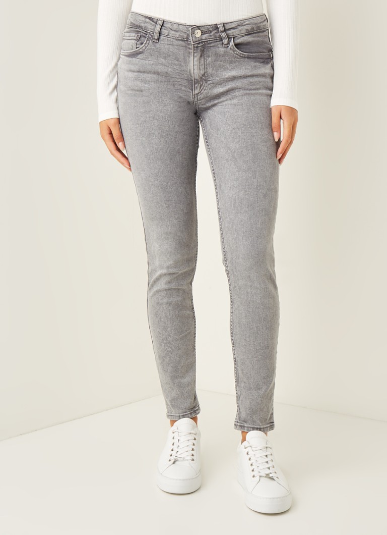 Mango Kim mid waist skinny pushup jeans met stretch • Lichtgrijs • de