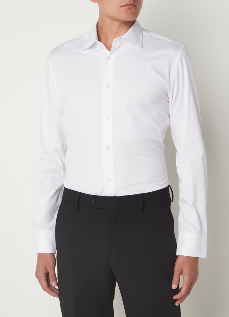 MANGO - Marta slim fit overhemd van katoen - Wit