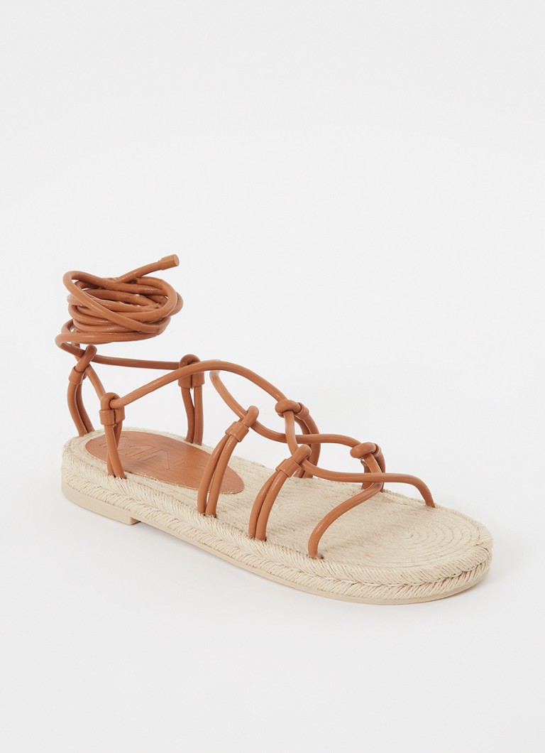 MANGO - Nudito sandaal met knoopdetail - Bruin