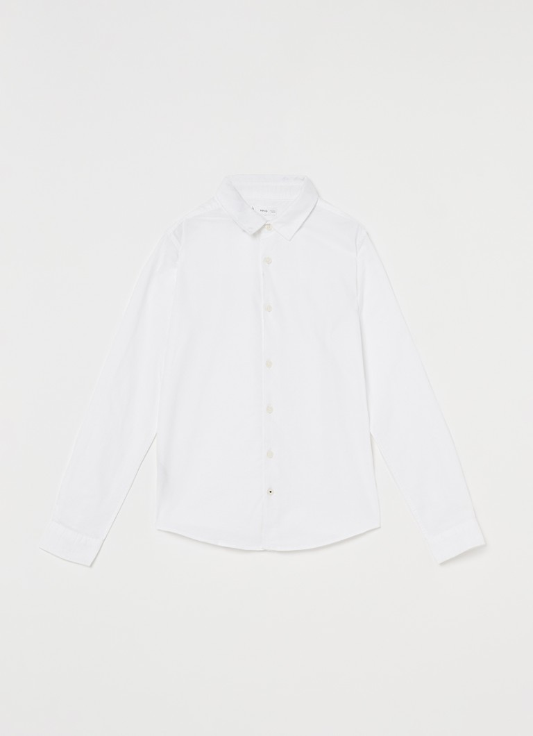 MANGO - Oxfordt overhemd van katoen  - Wit