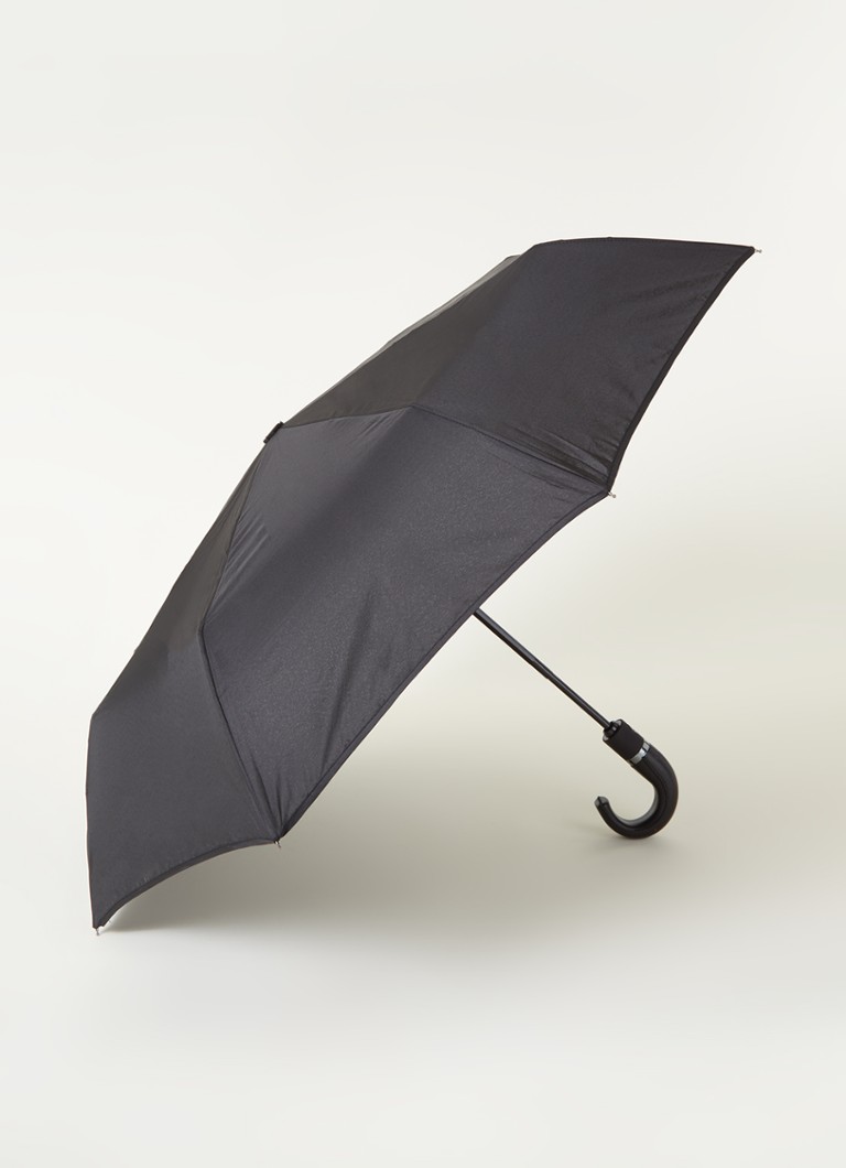 MANGO - Paraplu met leren detail - Zwart