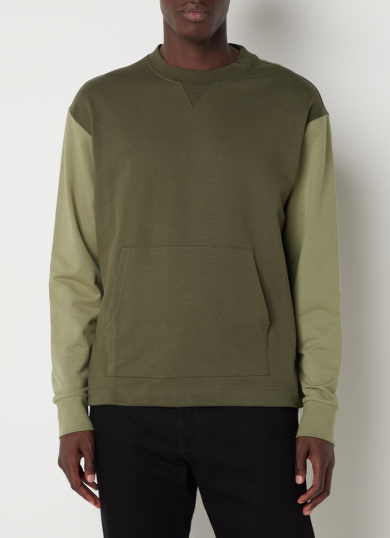MANGO - Rainb sweater met contrast - Groen