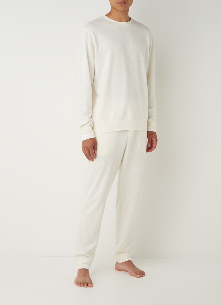 MANGO - Roses pyjamaset van katoen - Gebroken wit