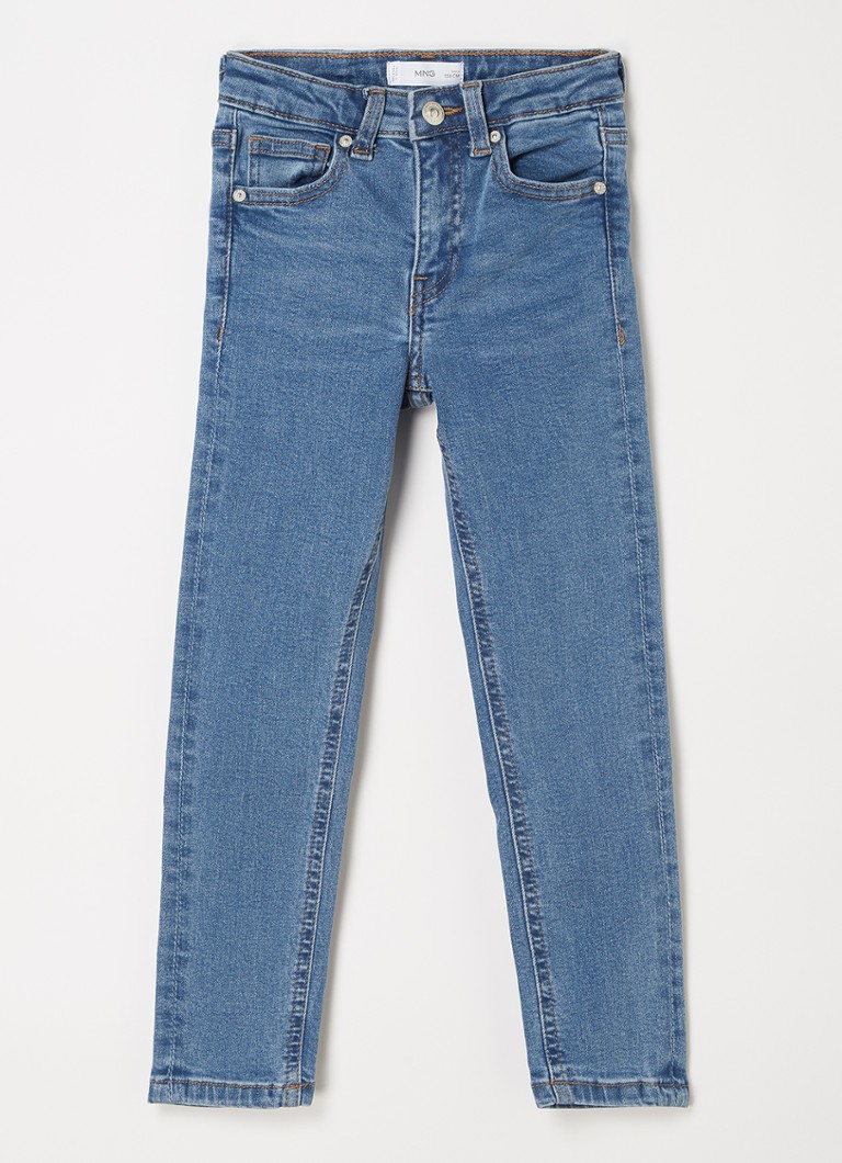MANGO - Skinny fit jeans met gekleurde wassing - Blauw
