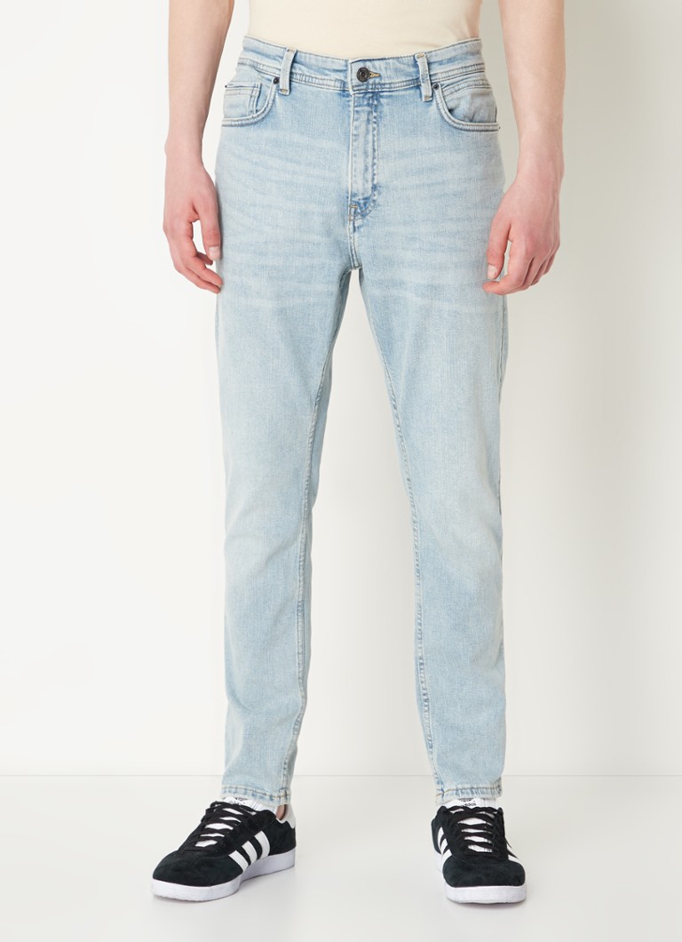 Mango Tom tapered jeans met lichte wassing • Indigo • de Bijenkorf