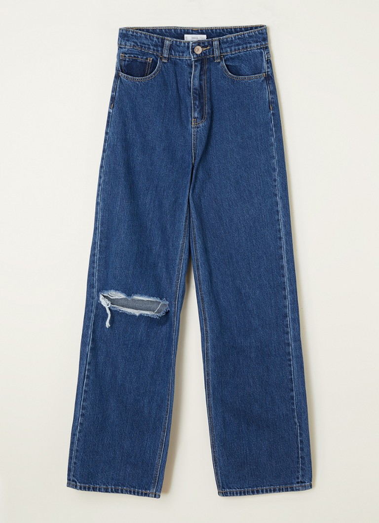 MANGO - Widet high waist wide leg jeans - Indigo