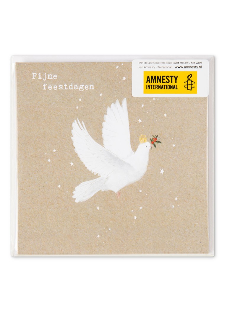 MAP Publishing - Amnesty International, Duif - 1 design - Kerstkaart met envelop set van 10 - null