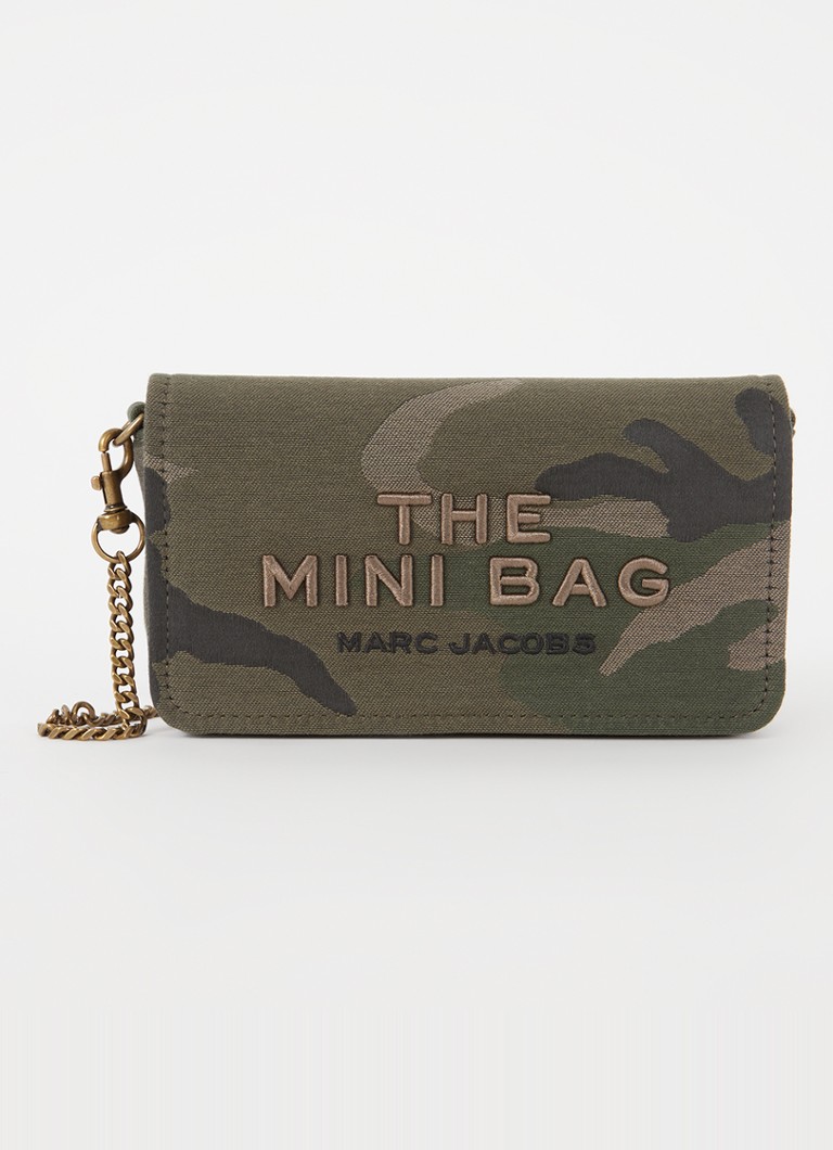 Marc Jacobs - The Mini Bag crossbodytas van canvas met camouflage print - Legergroen