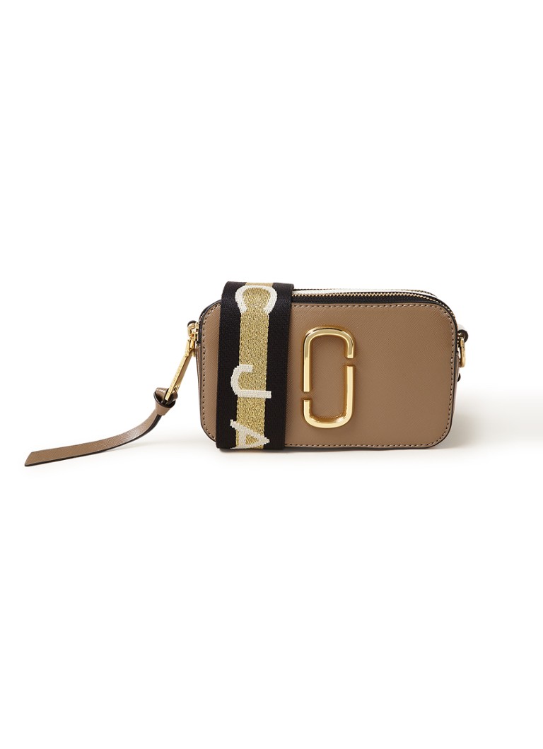 Zijdelings echtgenoot verkiezing Marc Jacobs The Snapshot crossbodytas van leer • Donkerbeige • de Bijenkorf