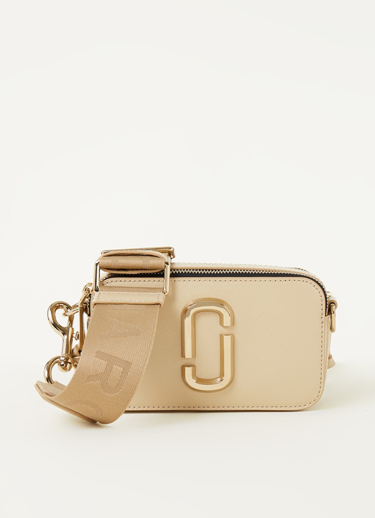 Marc Jacobs The Logo Strap Snapshot cameratas van leer • Ivoor • de  Bijenkorf