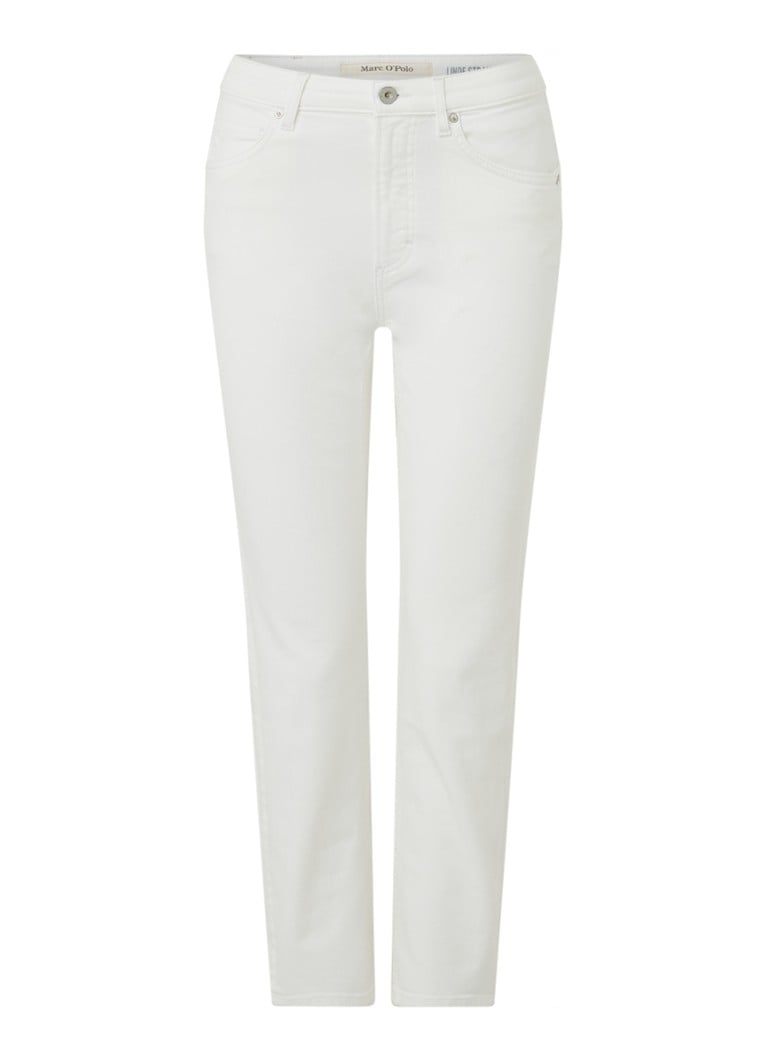 Marc O'Polo - Linde mid waist straight leg cropped jeans - Wit