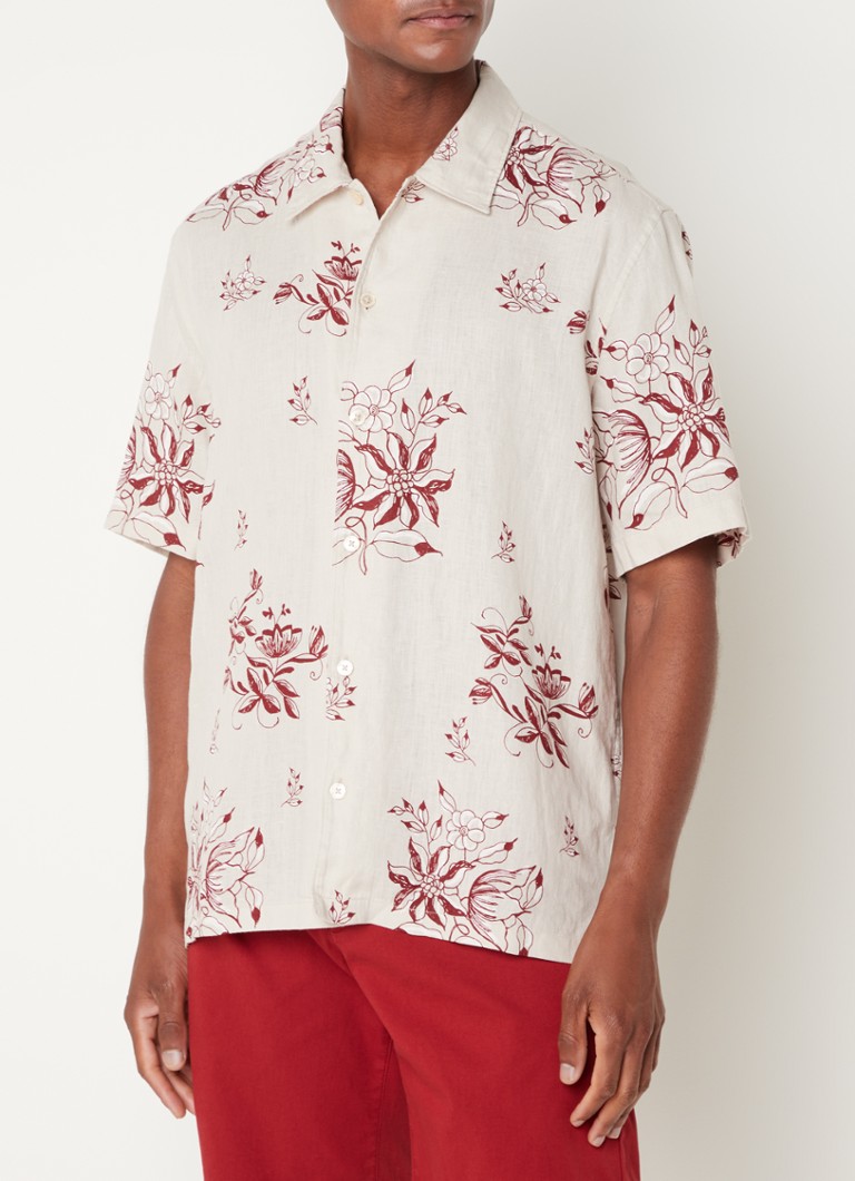 perdontoo Casual kimonoshirt voor heren, licht linnen vest met korte
