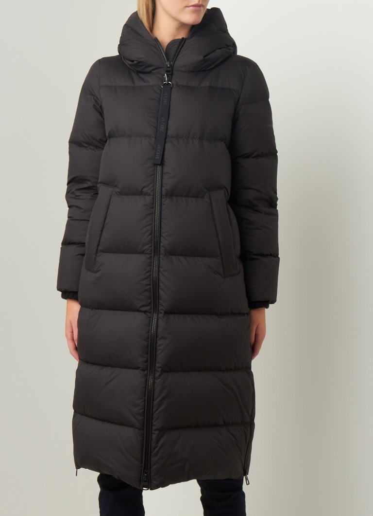 Ga trouwen Vervolgen bekennen Marc O'Polo Longline puffer jas met capuchon en donsvulling • Zwart • de  Bijenkorf