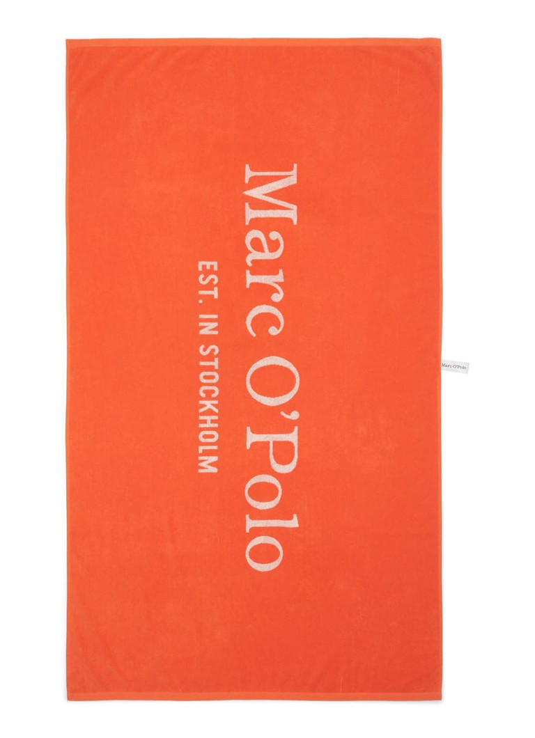 Marc O'Polo - Statement strandlaken van biologisch katoen 100 x 180 cm - Oranje