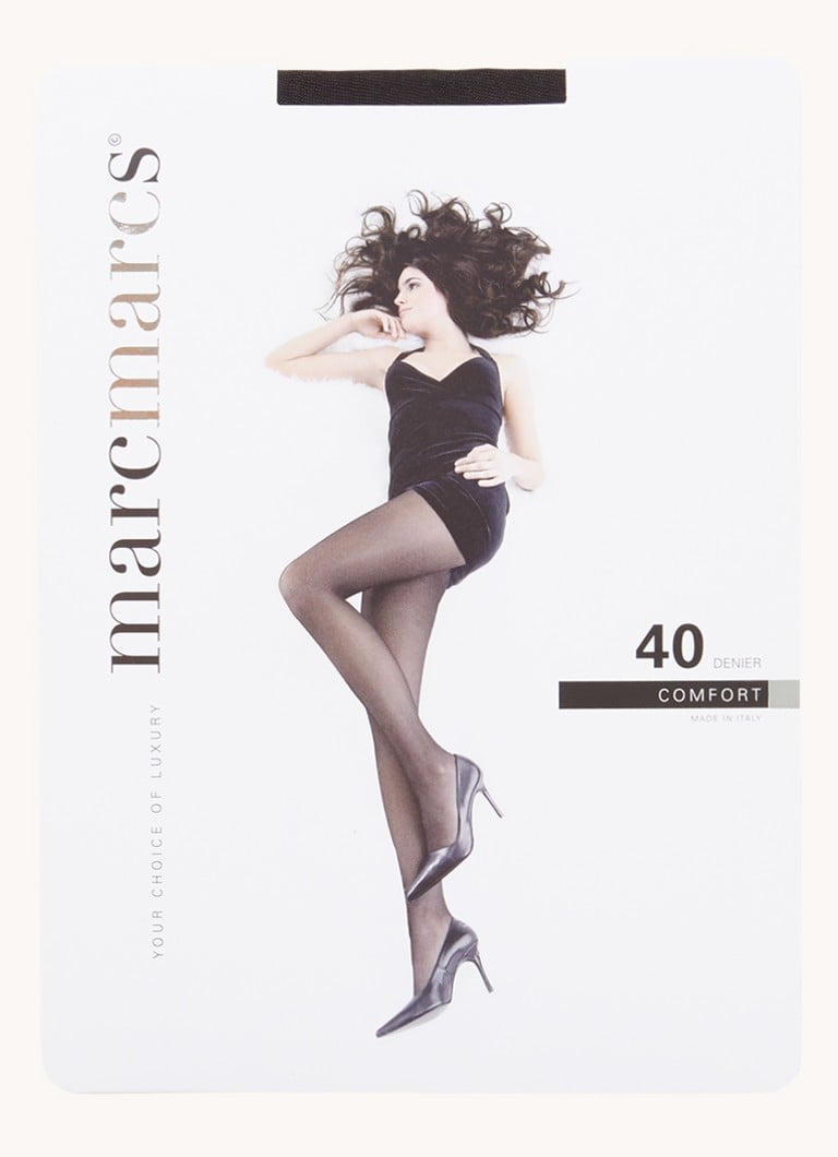 MarcMarcs - Comfort panty in 40 denier met zijdeglans - Zwart