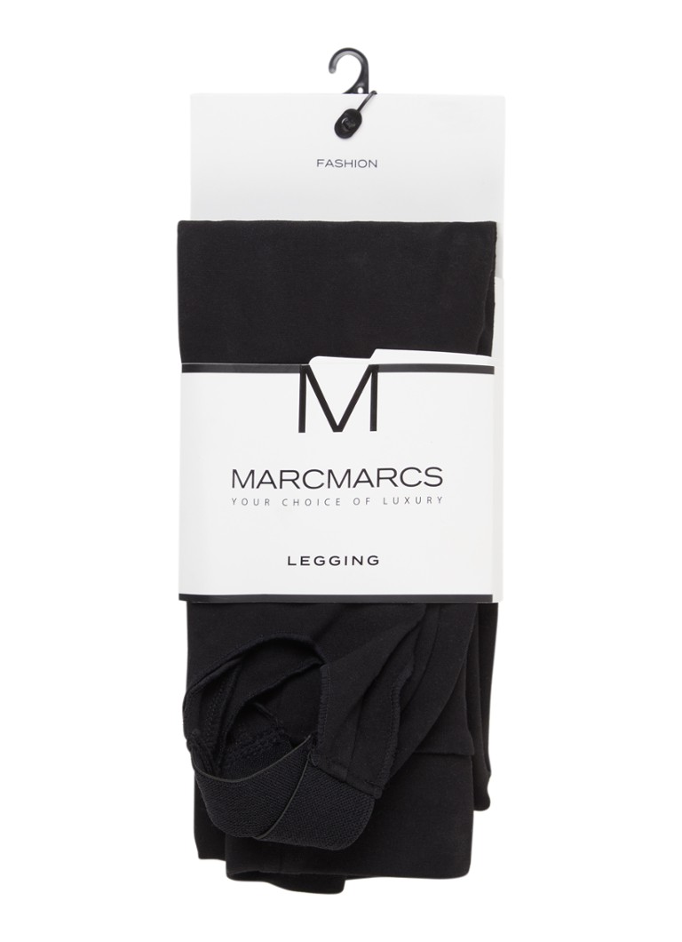 MarcMarcs - High waist skinny fit legging met steekzakken en voetlus - Zwart