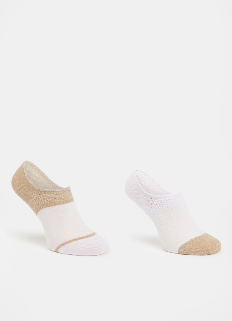 MarcMarcs - Livia sokken met lurex in 2-pack - Beige