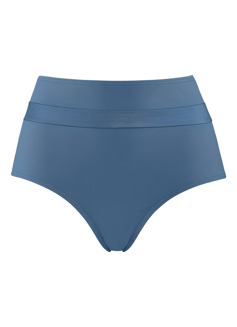 marlies | dekkers - Cache Coeur high waist bikinislip met strikdetail - Staalblauw