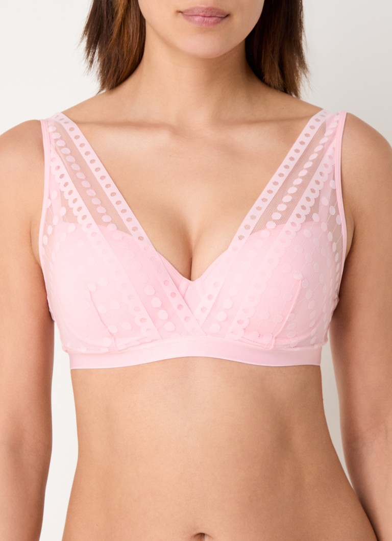 Marlies Dekkers - Luminosa voorgevormde balconette bh met overlay van mesh - Roze